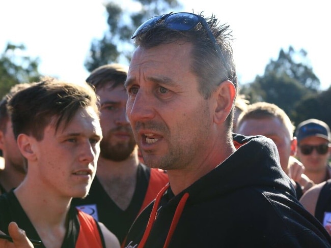 Kilsyth coach Paul Newlands in the Eastern Football League (EFL). Picture: Davis Harrigan