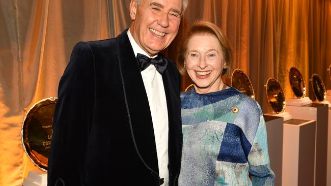 Robbie and Gai Waterhouse at the  Chairman’s Cox Plate Centenary Dinner at Moonee Valley Racecourse on Thursday, October 20, 2022 Picture: SDP/Supplied