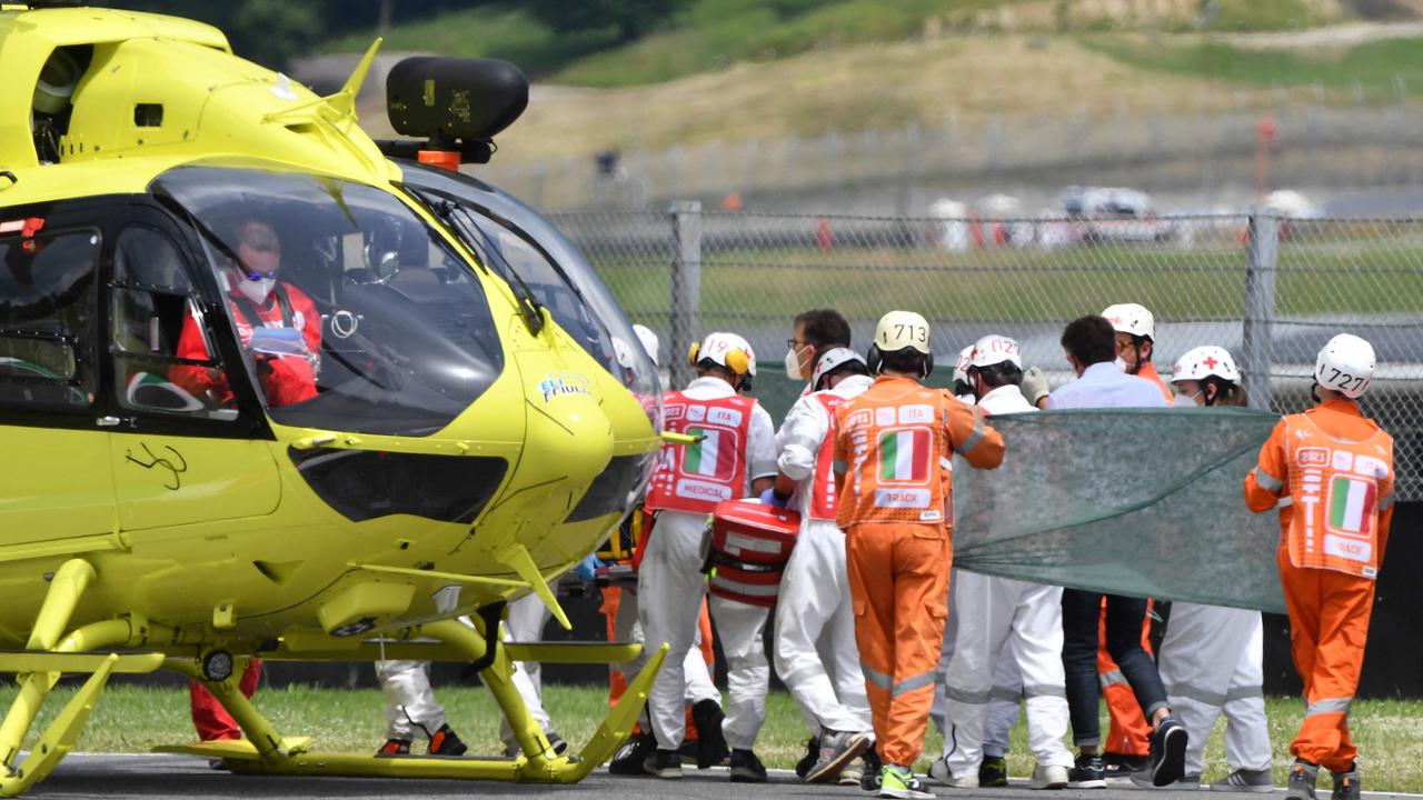 Moto3 rider Jason Dupasquier tragically died in a horrific crash during qualifying. (Photo by Tiziana FABI / AFP)