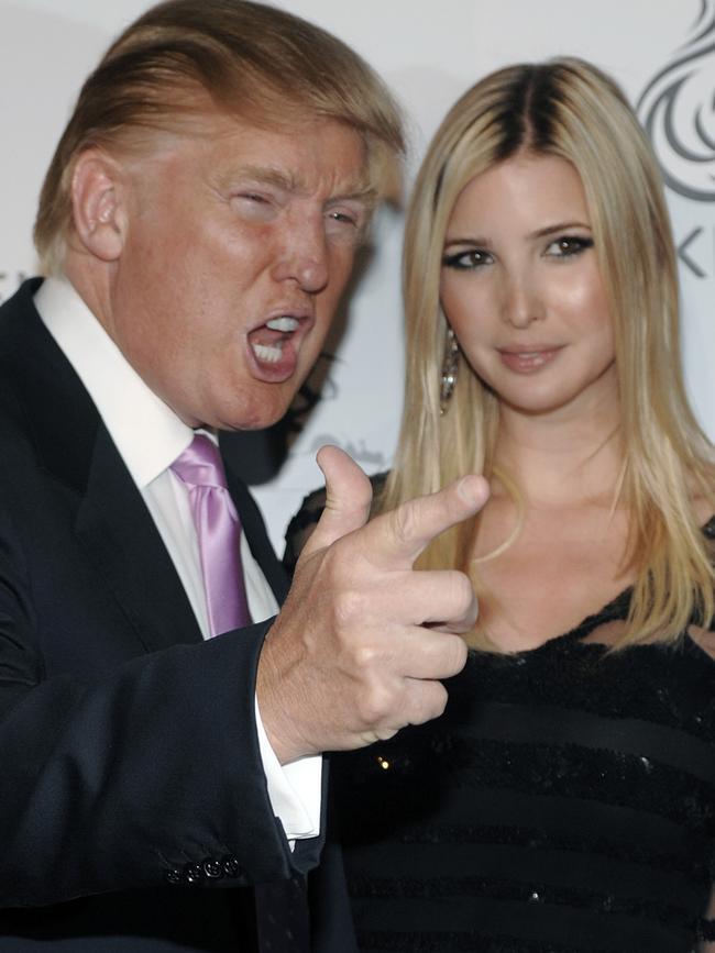 With her dad at a party in 2009. Picture: AP Photo/Chris Pizzello, File