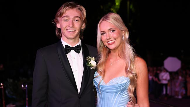 Lawson Lukin and Eadie Latsky at the Emmanuel College class of 2025 formal at HOTA for Gold Coast at Large. Picture, Portia Large.