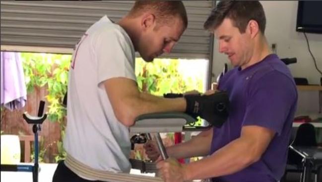 Alex McKinnon continues his brave battle to walk