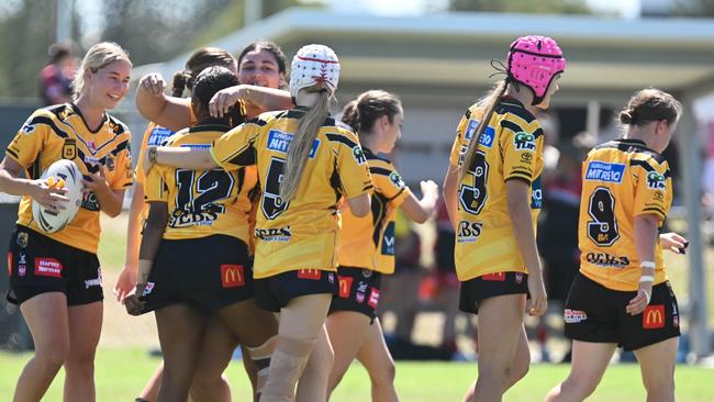 The Falcons U19s women's team in action. Picture: Kyliesfootyphotos