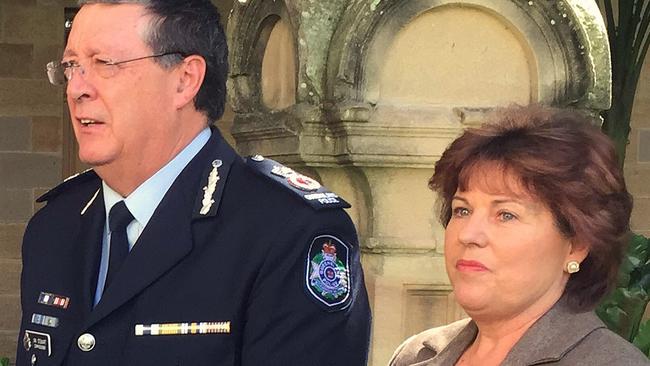 Queensland Police Minister Jo-Ann Miller (right) and Queensland police commissioner Ian Stewart.