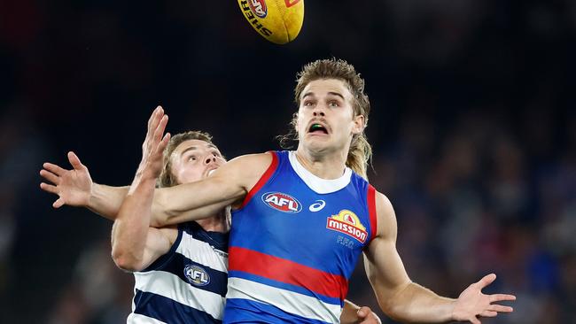 Bailey Smith struggled to hit a target by foot. Picture: Michael Willson/AFL Photos via Getty Images