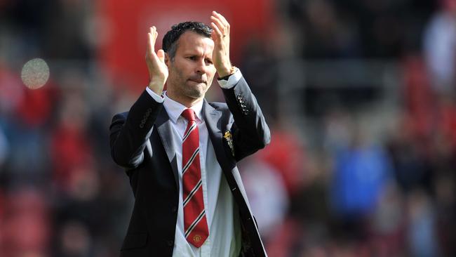 Manchester United interim manager Ryan Giggs thanks the travelling fans.