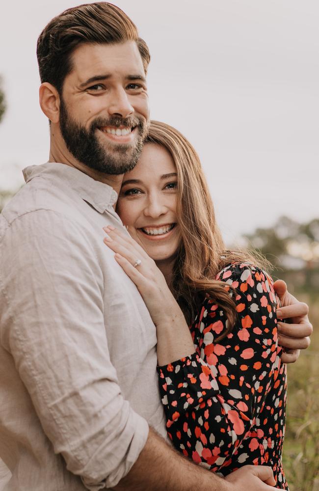 Journalist Veronica Eggleton with her fiance Ben Allen. Photo: Jessica Guy.