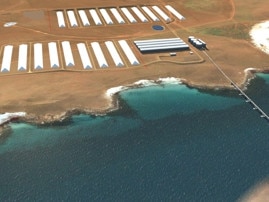 A concept of the proposed new port planned at Port Spencer on the EyrePeninsula.