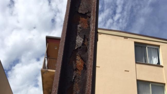 Cracked Stobie poles in Henley Beach South.