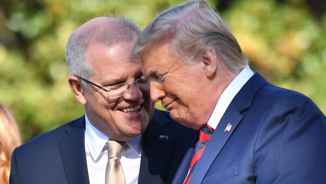 Australian PM Scott Morrison and US President Donald Trump. Picture: AAP