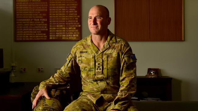 Commanding officer 3rd Brigade Brigadier Kahlil Fegan at Lavarack Barracks. Picture: Evan Morgan