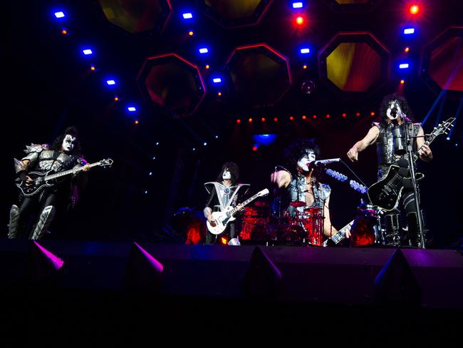 KISS play the first of two nights at Sydney’s Qudos Bank Arena. Picture: Monique Harmer