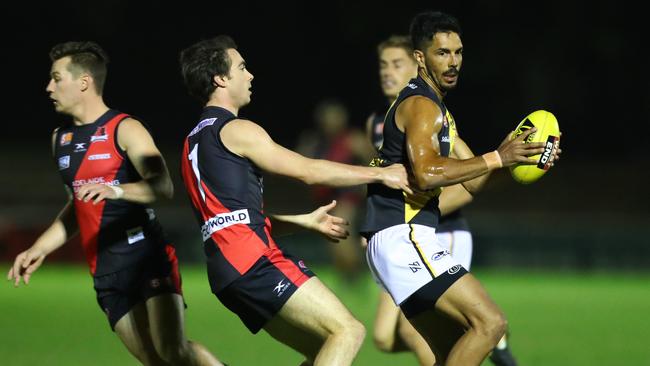 Terry Milera nailed four goals for Glenelg. Picture: Tait Schmaal.