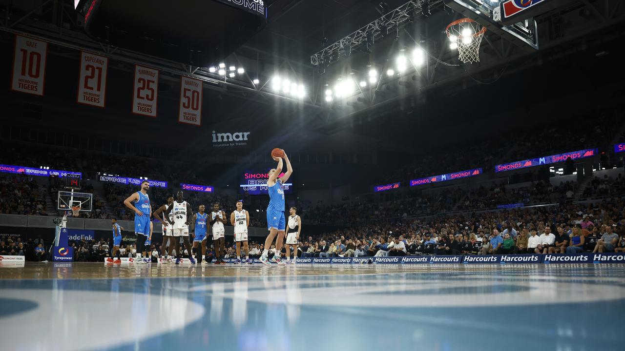 A big crowd turned out to watch Melbourne United play the Adelaide 36ers. (Photo by Daniel Pockett/Getty Images)