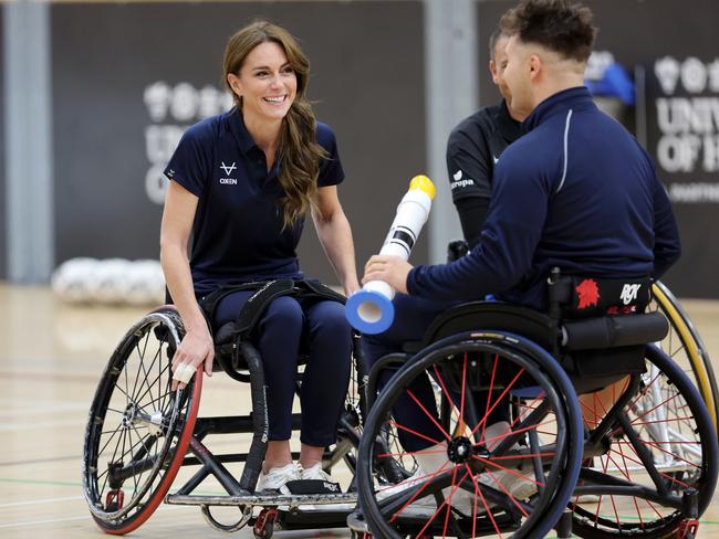 Members of England’s Wheelchair Rugby League team described the princess as a “natural”. Picture: Getty Images