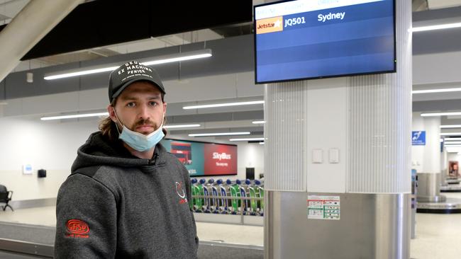 Scott Rudys was forced to rush to the airport. Picture: Andrew Henshaw