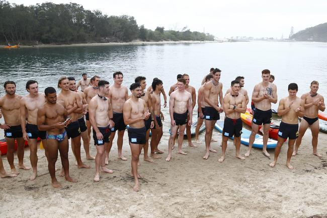 The Gold Coast Suns training at Palm Beach. Picture: Tertius Pickard