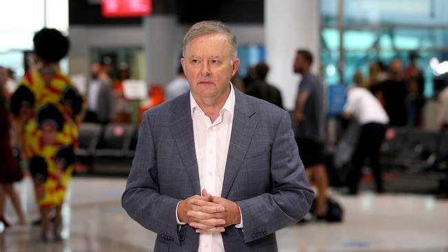 Anthony Albanese at Sydney Airport on Monday. Picture: NCA NewsWire / Damian Shaw