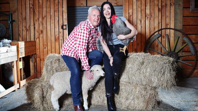 Daryl Braithwaite and Vanessa Amorosi, at Myuna Farm in Doveton, will perform at the Hay Mate fundraiser at Mornington Racecourse for battling farmers. Picture Rebecca Michael