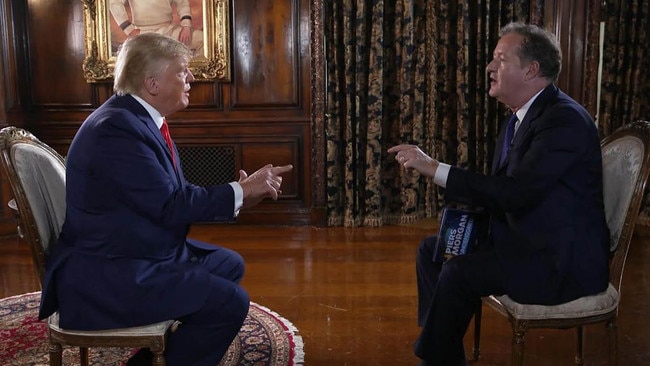 Morgan claims Mr Trump attacked him for exceeding the 20-minute limit for the interview.