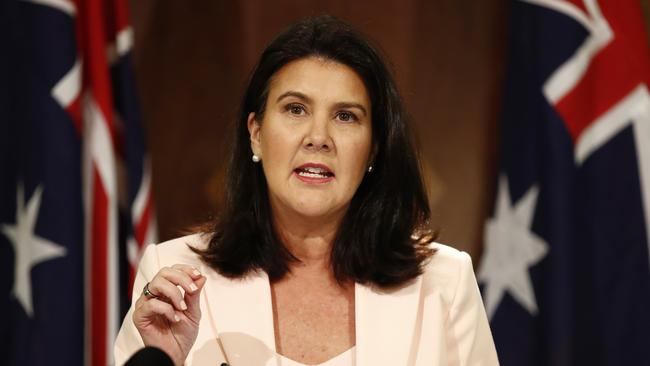 Senator Jane Hume speaks to the media during a press conference in Melbourne, Victoria. Picture: NCA NewsWire / Daniel Pockett