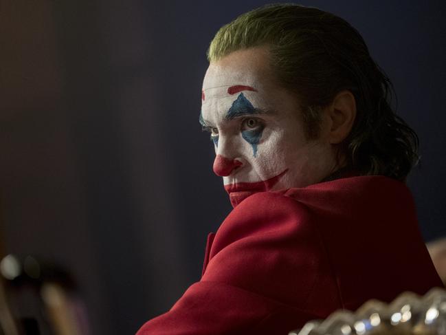 Joaquin Phoenix in character as the Joker. Picture: AP