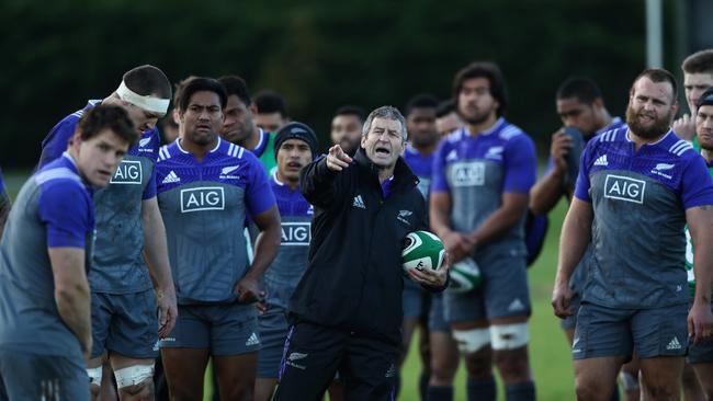 Assistant coach Wayne Smith of the All Blacks during a training session in Dublin.