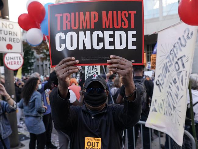 A clear message from the crowd in Philadelphia, Pennsylvania. Picture: Getty Images