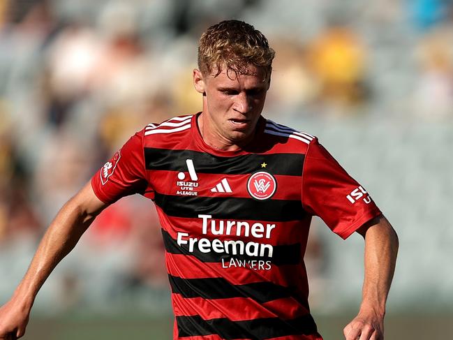 Zach Sapsford was on the scoresheet for the Wanderers. Photo: Brendon Thorne/Getty Images.