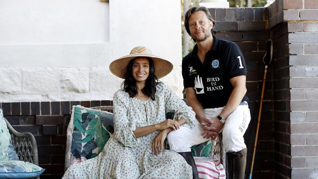 ‘Polo’s … more down-to-earth. It’s not about gamb­ling or the bling’: Natalie Decorte and Janek Gazecki at home in Sydney’s Bondi. Picture: Nikki Short