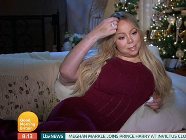 Mariah Carey was quizzed about the shooting on live television. Picture: ITV