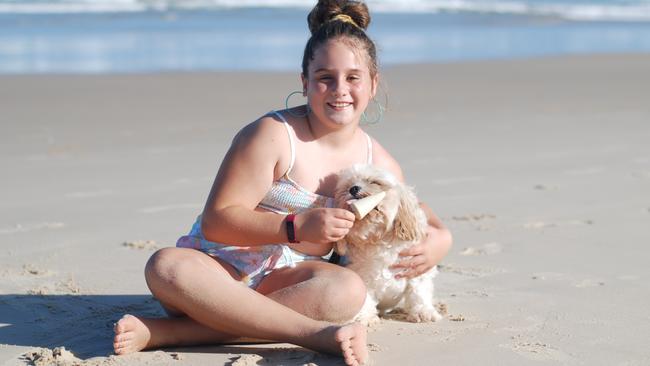 Laura Barnacz created Noosa Paws Dicecream after spending six months away from her four-legged best friend, Benji. Picture: Supplied.