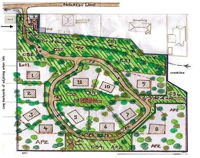 SEPARATE: Concept plan for sustainable sub-division that is proposed in Maclean. This subdivision would have composting toilets, self reliant water systems and solar panels. Picture: Clarence Valley Council