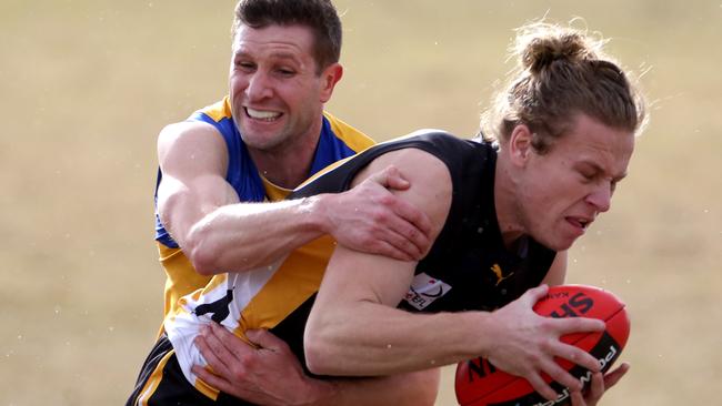 Jayme Gottliebsen played his best game of the season for Balwyn on Saturday. Picture: Stuart Milligan.