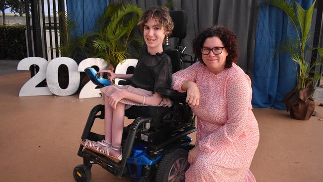 Julia Jesser with her mother Danielle Jesser at the Mackay Northern Beaches State High School formal, on Saturday October 17. Picture: Zizi Averill