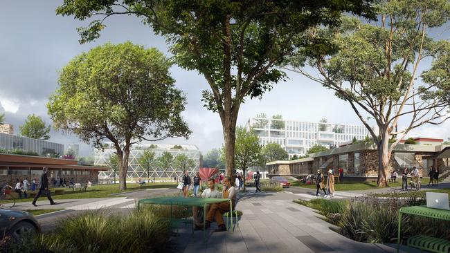 Artist impression of the University of Sydney campus on the Cumberland Hospital site.