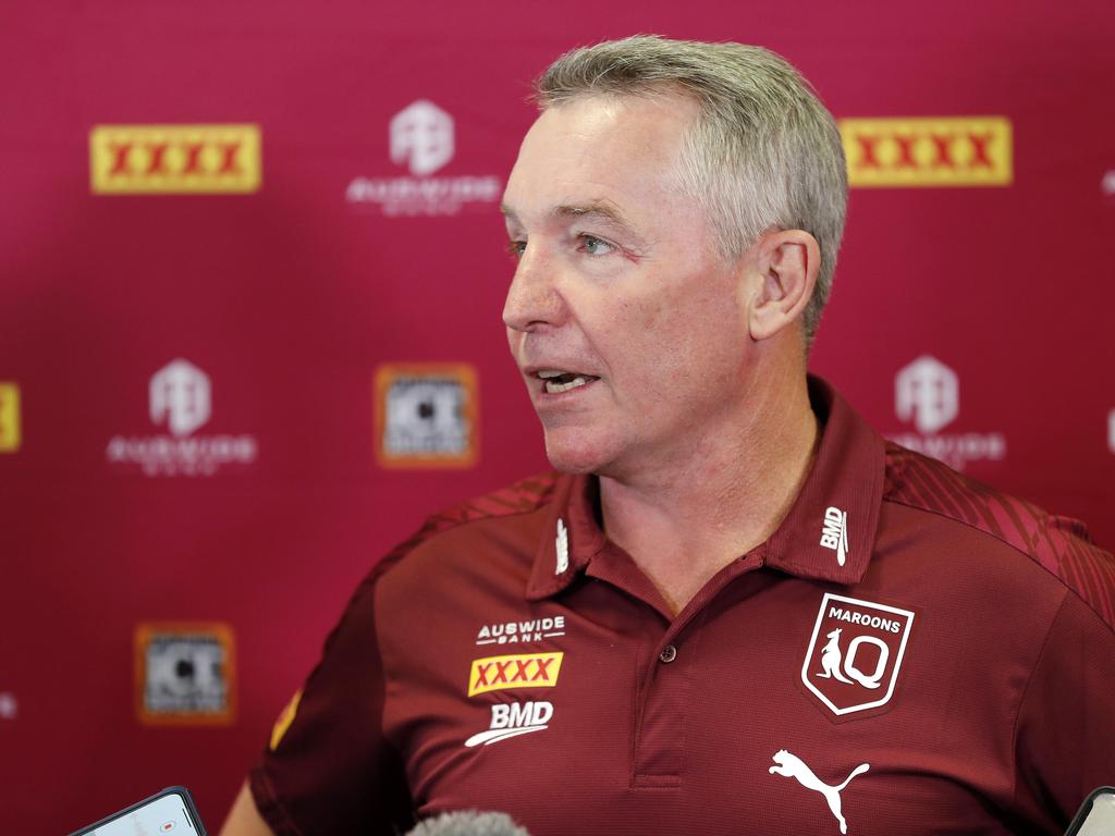 Queensland Maroons coach Paul Green pictured addressing the media at the QRL ahead of the first State of Origin match, Brisbane 31st of May 2021. (Image/Josh Woning)