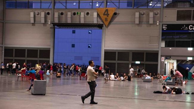 Welfare services will be provided for residents without temporary housing, pictured here at the Sydney Showground. Flavio Brancaleone