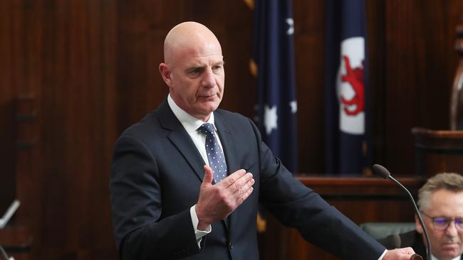 Premier Peter Gutwein. Question time in parliament. Picture: Nikki Davis-Jones