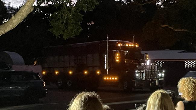 Another couple arrived in a livestock truck.