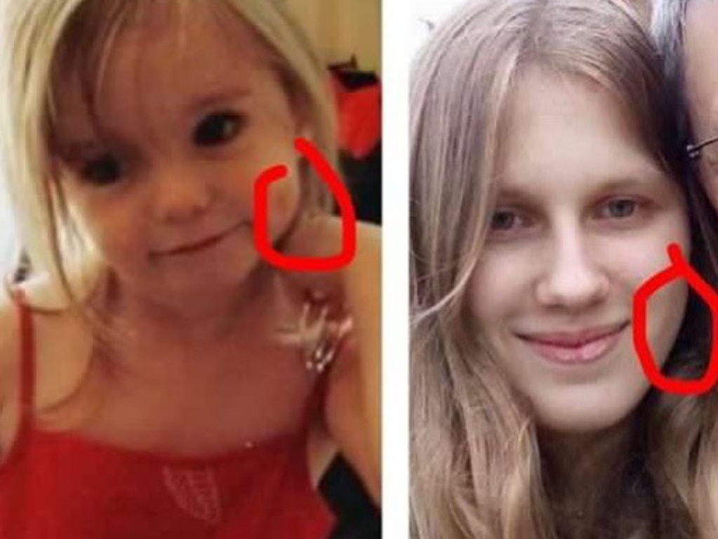 Julia Wendell (right) claims she’s missing Madeleine McCann (left). Picture: Instagram/iammadeleinemccan