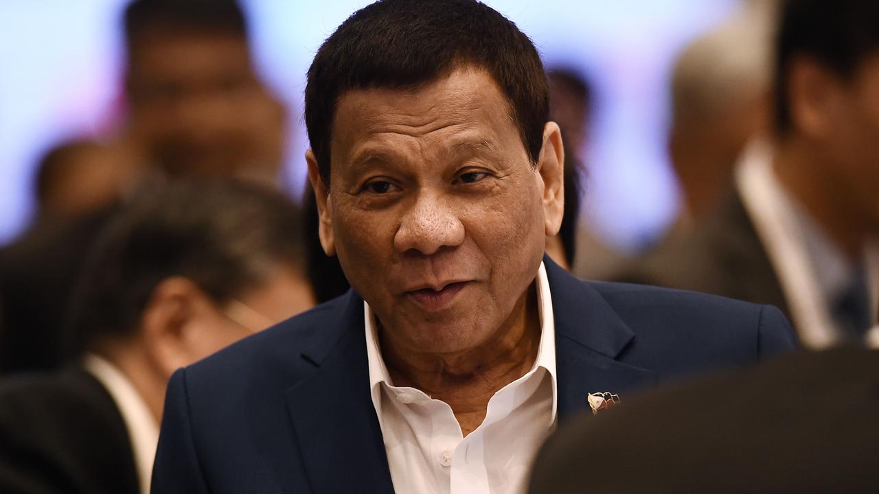 Philippines President Rodrigo Duterte has come under fire for his harsh stance against unvaccinated people. Picture: AFP