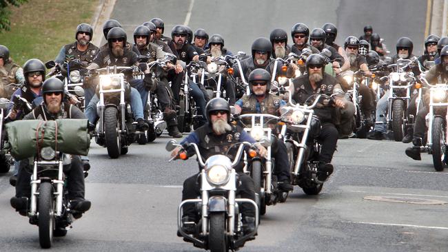 New laws make it illegal for more than two bikies to gather in a public place.