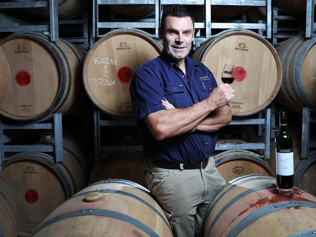 No whining: Sirromet’s chief wine maker Adam Chapman. Picture: Jack Tran