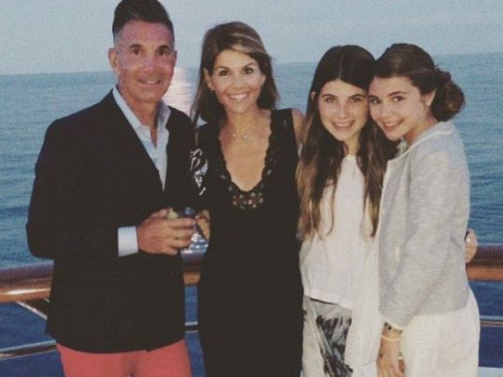 Lori Loughlin with husband Mossimo Giannulli and daughters Isabella and Olivia. Picture: Instagram