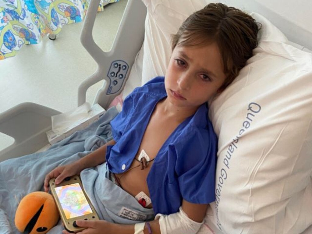 Jeziah Geissler, 8, had to be resuscitated after he suffered a heart attack and nearly drowned in March. Pics Supplied
