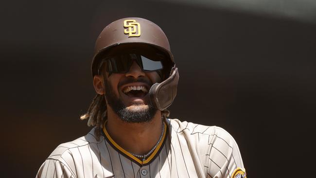 This is no laughing matter for Tatis Jr. Photo by Ezra Shaw/Getty Images