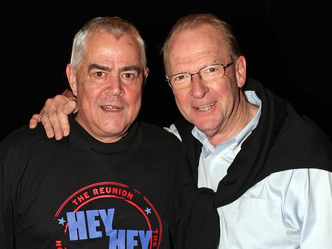 The late Lucky Phil Lambert with the late John Blackman.