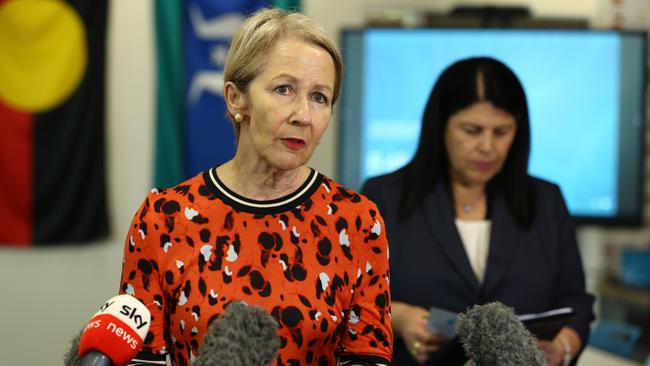 Di Farmer (foreground) became Education Minister in last month’s Cabinet reshuffle, taking over from Grace Grace (background) who now has the State Development, Infrastructure, Industrial Relations, and Racing portfolios. Photo: David Clark.