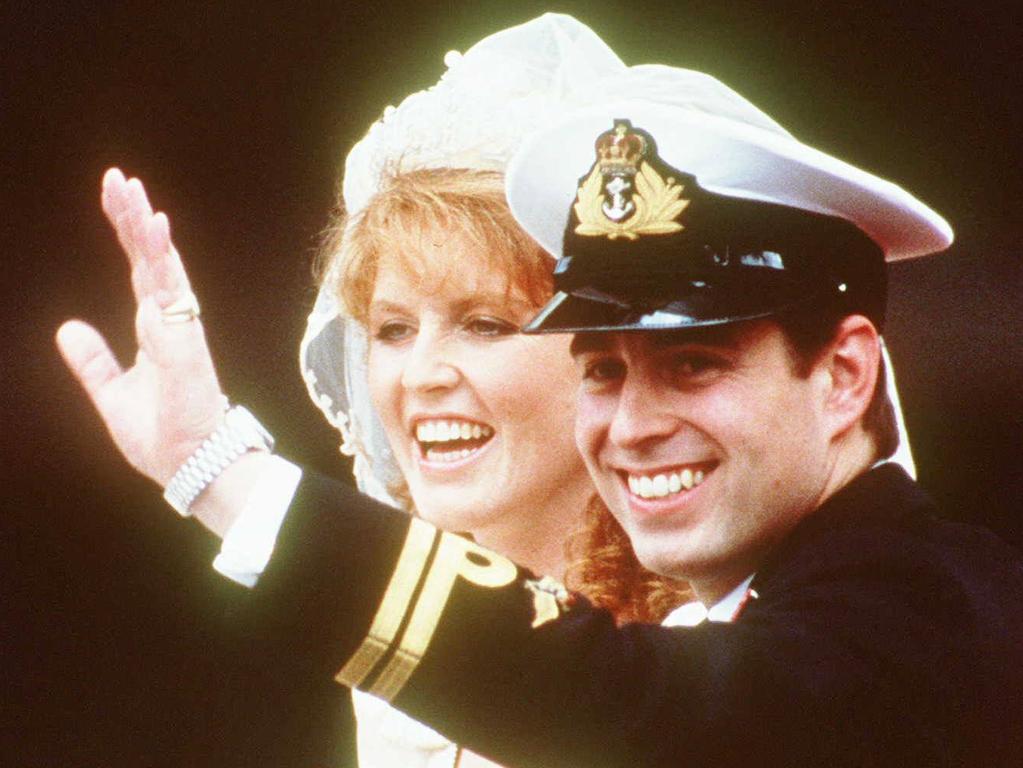 Prince Andrew and Sarah Ferguson on their wedding day. Picture: Supplied